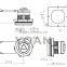 Bright chrome plating cam lock for cabinet with key