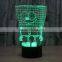 3D Optical Night Light Sponge Baby 7 RGB Light Colors 10 LEDs AA Battery or DC 5V Mixed Lot