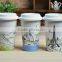 Custom double wall ceramic coffee mug with silicone lid