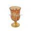 arabic style glass drinking jug set golden plating