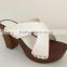 cx346 women latest style of wooden sandals