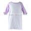 2016 fashion infant, toddler, children clothing cotton ruffle raglan shirt 3/4 sleeve casual shirt