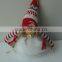 Wholesale grey hat metal legs standing santa clause plush toy decorations