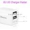 Original BASEUS 2.4A Moblie phone Charger Universal Quick Charging Adapter dual USB Output Travel Charger with US /EU plug
