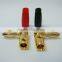 Right Angle 90 Degree 4mm Banana Plug 24K Gold Plated Speak Cable Connector Screw