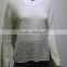Ladies 100% cashmere classic crew neck cable knit sweater, 12Gauge, Stock Service