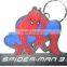 Hot sale spiderman shape pvc keychain rubber keychain