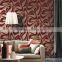 New popular beautiful deep embossed home pvc wallpaper design