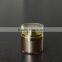 gold aluminum and plastic cosmetic packaging cream jar, 10g 30g 50g plasitc jar