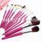 Pink small proessional soft hair makeup brushes set