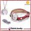 Weave Wrap Around Leather Bracelet Lady Woman Wrist Watch