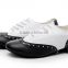 black and white latin men's shoes rubber sole men ballroom shoes genuine leather men shoes