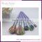 Private Label 5pcs purple Professional Cosmetic Makeup Brushes Set wholesale