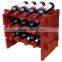 Wholesale price black red colorful wooden wine rack for sale