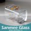 218ml Square Glass Water Cup With Printing Design And Good Quality