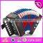 Most popular children gift toy wooden musical piano accordion for sale W07K006B