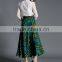 korean style women fashion plaid long skirt wholesale cheap price