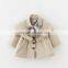 2016 new design red pink kaki belted latest children girls short coat