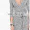 2015 Winter hot sale irregular Half Sleeve Sexy Dress Slimfit bodycon dress for women with belt Autumn Dress