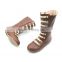 fashinable style kids high boots baby rubber sole shoes