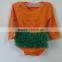 LY-143 newborn baby clothes cute pumpkin cat romper with ruffle lace girl wear