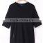 Men's unique fashion half sleeve black sweaters