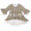 Baby girls comfort colors t-shirts irregular ruffle kids tshirts M6100301