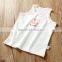 Latest design girls tops wholesale high fashion printed cotton vest for little girls