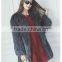 YR701 Hot Sale Fashion White Raccoon Knit Coat/Young Ladies Beautiful Fur Coat