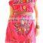 Bohemian Hand Emboidered Kaftan dress beachwear tunic tops cotton tassels fringes funduna hem kurtis pom pom lace short tops