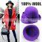 New Fashion Elegant Purple 100% Wool Lady Felt Fedora Hat