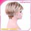 Stylish Lady 26cm mix color firbe synthetic short hair wig bulk