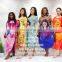 Short Sleeve Digital Print Silk Kaftan Wholesale Women Dress Kftans