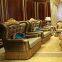 Wholesale luxury furnitures house living room couch leather wood carving sofa