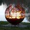 Black Metal Firebowl Sphere Ball Shape Steel Sphere Fire Pit