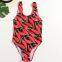 Fashion Cute Printing Ladies One Piece Swimwear Women Bikini swimsuit