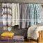 Custom hand made chunky knit soft jacquard vintage woven throw blanket for sofa