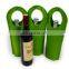 2018 Hot Sell elegant christmas felt single wine bottle bag with handle and customized logo