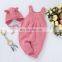 New 2020 Autumn Winter Baby Boys Girls Braces Infant Rompers Clothes + Hat Baby Boy Girl Kids Knitting Sleeveless Rompers