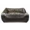 Leather Soft Memory Foam Black Luxury Dog Sofa Bed