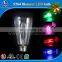 Colorful lights decorate christmas tree red green blue 3w/4w/5w st64 led filament bulb
