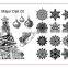 High Quality Major Dijit Series Halloween and Christmas design rectangle metal Nail design stamping plate for nail art