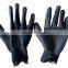 13 Gauge Black Nylon Crinkle Latex Palm Black Gloves For Metal Fabrication