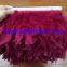 Dyed Colour Stripped Turkey Feather Fringe from China