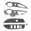 Car Accessories ABS Carbon Fiber Look Car Door Armrest Window Lift Switch Button Cover Trim For Toyota Corolla Cross 2020-