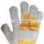 Anti slip leather construction leather industrial gloves working