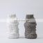 Modern  Ceramic Porcelain Home Decor Column Irregular Shape  White Grey Vase For Flower Arrangement
