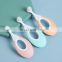 High quality 10000+ Ultra baby children and kids training toothbrush with soft bristles soft rubber ring shape child toothbrush