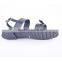 China wholesale fancy style ankle strap flat sandals with double golden buckles