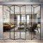 Factory Price Narrow Aluminum Frame Folding Double Glass Patio Doors